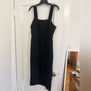 Petal + Pup Black Dress with Straps and Slit